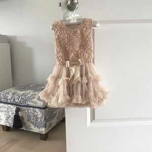 Popatu toddler party dress in champagne